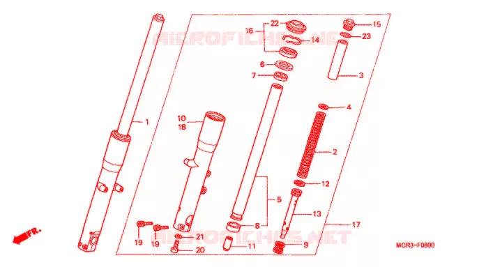 FOURCHE Honda MOTO 750 VT 2002  VT750DC2
