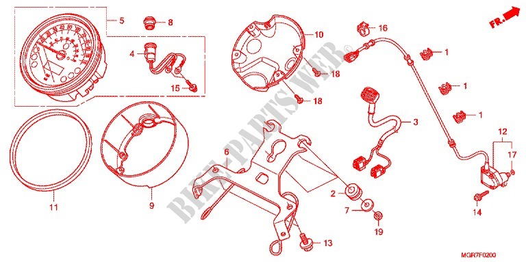 COMPTEUR pour Honda VT 750 S de 2011