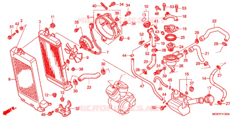 RADIATEUR Honda MOTO 750 VT 2011  VT750SB