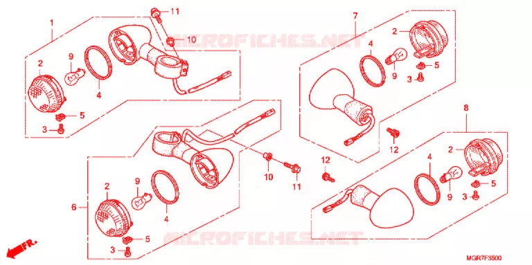 CLIGNOTANT Honda MOTO 750 VT 2011  VT750SB