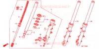 FOURCHE pour Honda TRANSALP 700 ABS de 2010