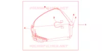 TOP CASE 45L (ON/OFF) SHASTA WHITE/RED pour Honda TRANSALP 700 ABS de 2010