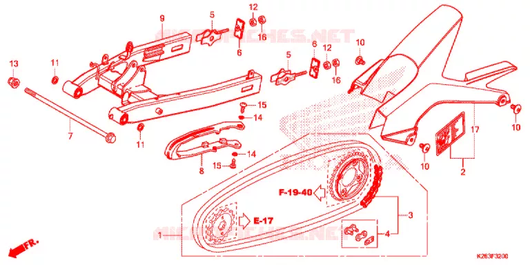 BRAS OSCILLANT Honda MOTO 125 MSX 2013  MSX125D