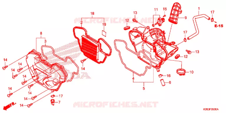 FILTRE A AIR Honda MOTO 125 MSX 2013  MSX125D