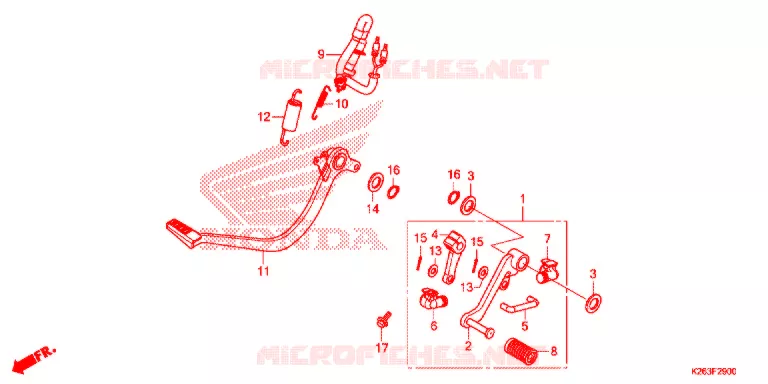 PEDALE Honda MOTO 125 MSX 2013  MSX125D