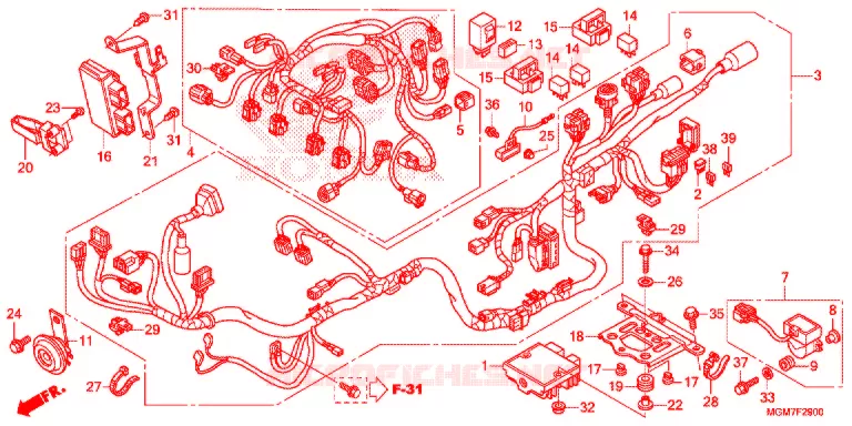 FAISCEAU DES FILS Honda MOTO 600 HORNET 2013  CB600FAD