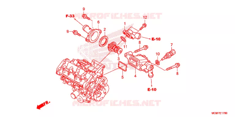 THERMOSTAT Honda MOTO 600 HORNET 2013  CB600FAD