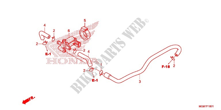 VALVE DE COMMANDE D'INJECTION D'AIR pour Honda CB 600 F HORNET ABS de 2013