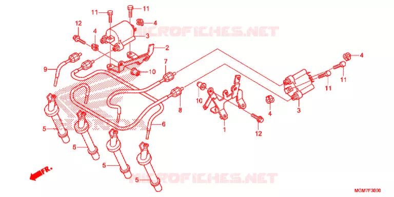 BOBINE D'ALLUMAGE Honda MOTO 600 HORNET 2013  CB600FAD