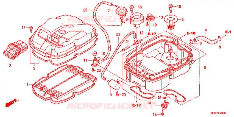 FILTRE A AIR Honda MOTO 800 CROSSRUNNER 2012  VFR800XC
