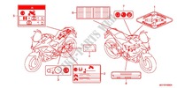 ETIQUETTE DE PRECAUTIONS pour Honda CROSSRUNNER 800 GREY de 2012