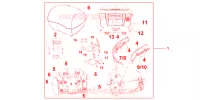 TOP CASE 31L P. FADELESS WHITE pour Honda CROSSRUNNER 800 GREY de 2012