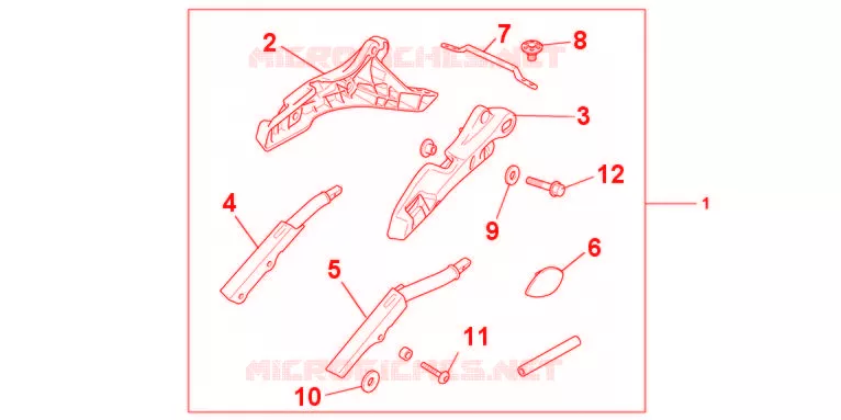 SUPPORTS VALISES Honda MOTO 800 CROSSRUNNER 2012  VFR800XC