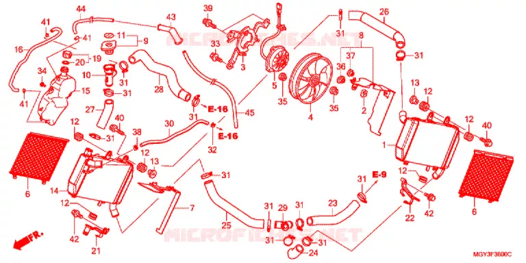 RADIATEUR Honda MOTO 800 CROSSRUNNER 2012  VFR800XC