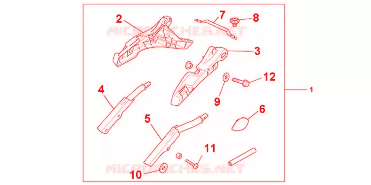SUPPORTS VALISES Honda MOTO 800 CROSSRUNNER 2012  VFR800XC