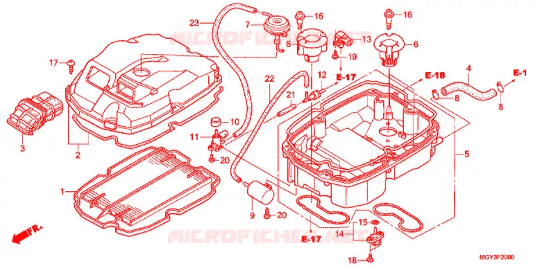 FILTRE A AIR Honda MOTO 800 CROSSRUNNER 2012  VFR800XC