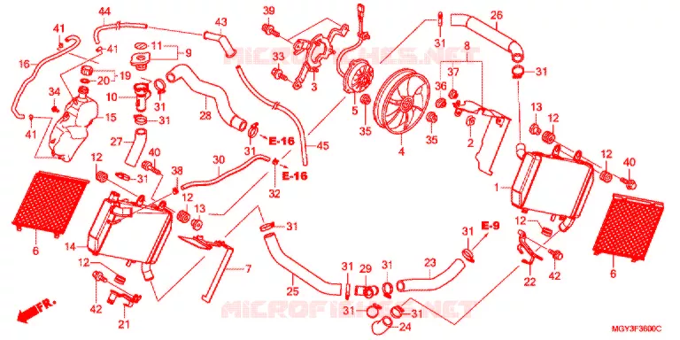 RADIATEUR Honda MOTO 800 CROSSRUNNER 2012  VFR800XC