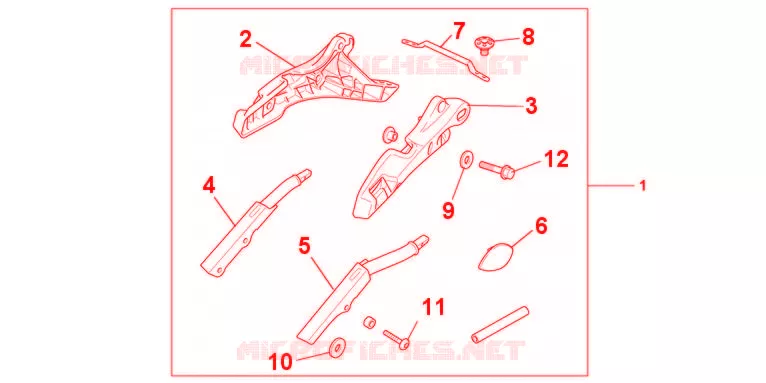 SUPPORTS VALISES Honda MOTO 800 CROSSRUNNER 2012  VFR800XC
