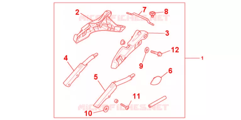 SUPPORTS VALISES Honda MOTO 800 CROSSRUNNER 2012  VFR800XC