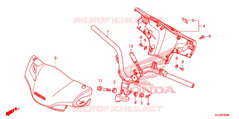 GUIDON - CARENAGE Honda SCOOTER 125 ELITE 2014  CHA1253WHE
