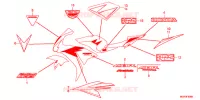 AUTOCOLLANTS (CBR1000RRC/RAC) pour Honda CBR 1000 RR ABS BLANCHE de 2012