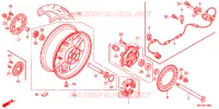 ROUE ARRIERE pour Honda CBR 1000 RR ABS ROUGE de 2012