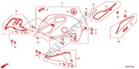 CAPOT DE RESERVOIR pour Honda CBR 1000 RR ABS RED de 2012