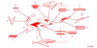 AUTOCOLLANTS (CBR1000RRC/RAC) pour Honda CBR 1000 RR ABS RED de 2012
