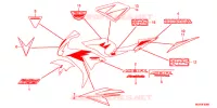 AUTOCOLLANTS (CBR1000RRC/RAC) pour Honda CBR 1000 RR FIREBLADE ABS VERMELHO de 2012