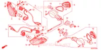 CLIGNOTANT pour Honda CBR 1000 RR FIREBLADE ABS VERMELHO de 2012