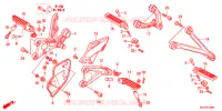 REPOSE PIED pour Honda CBR 1000 RR FIREBLADE ABS VERMELHO de 2012