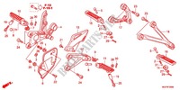 REPOSE PIED pour Honda CBR 1000 RR ABS NOIRE de 2012