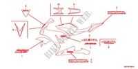 AUTOCOLLANTS (CBR1000RRD/E/RAD/E) pour Honda CBR 1000 RR FIREBLADE BLANCHE de 2014