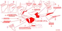 AUTOCOLLANTS (3) pour Honda CBR 1000 RR ABS de 2009