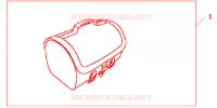 SACOCHE ARRIERE CUIR pour Honda SHADOW VT 750 de 2001
