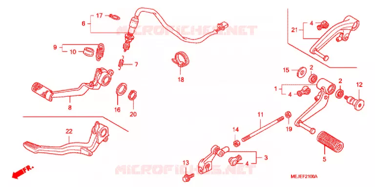 PEDALE Honda MOTO 1300 CB 2007  CB1300SA7