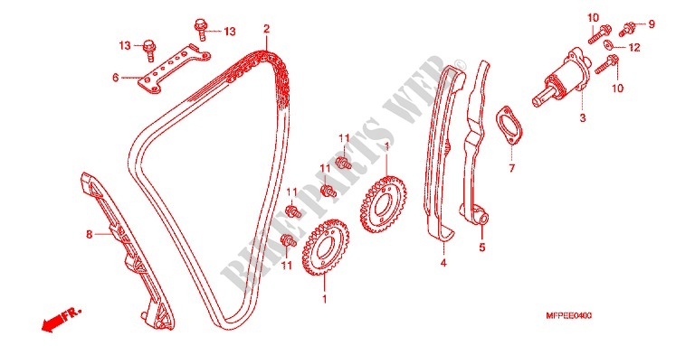 CHAINE DE DISTRIBUTION   TENDEUR pour Honda CB 1300 SUPER FOUR ABS de 2010