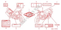 ETIQUETTE DE PRECAUTIONS (CB1300/A/F/F1) pour Honda CB 1300 ABS de 2007