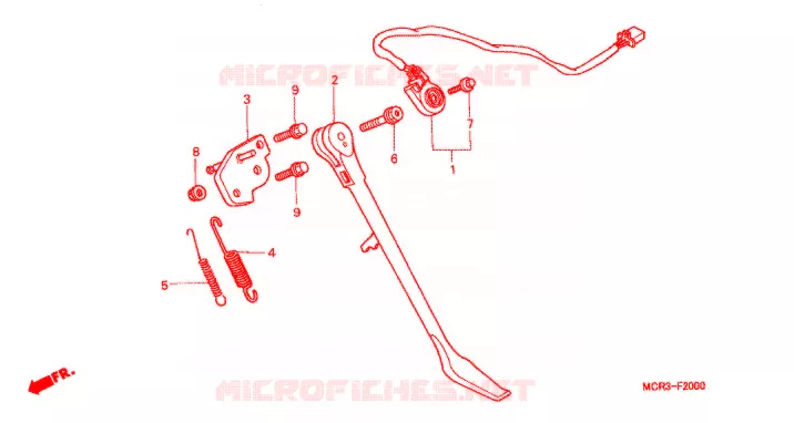 BEQUILLE Honda MOTO 750 VT 2002  VT750DC2