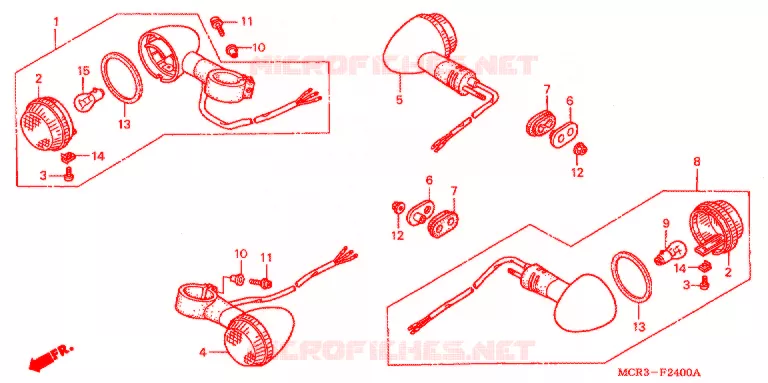 CLIGNOTANT Honda MOTO 750 VT 2002  VT750DC2