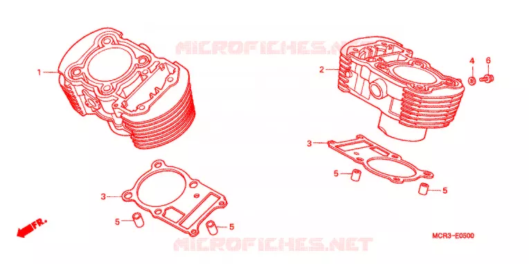 CYLINDRE Honda MOTO 750 VT 2002  VT750DC2