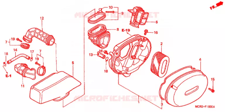 FILTRE A AIR Honda MOTO 750 VT 2002  VT750DC2