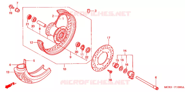 ROUE AVANT Honda MOTO 750 VT 2002  VT750DC2