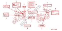 ETIQUETTE DE PRECAUTIONS pour Honda SH 125 S TOP CASE de 2010