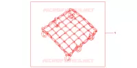 FILET BAGAGES NOIR pour Honda SH 125 S TOP CASE de 2009