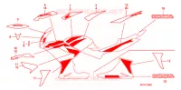 MARQUE/RAYURE  pour Honda CBR 125 BLACK de 2009