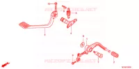 PEDALE pour Honda GL 1800 GOLD WING ABS de 2014