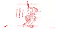 CYLINDRE   CULASSE pour Honda 50 GYRO X STANDARD de 2000