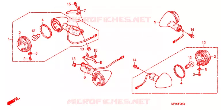 CLIGNOTANT Honda MOTO 1300 VT 2011  VT1300CXAB