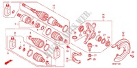 ARBRE DE ROUE AVANT (4WD) pour Honda FOURTRAX 420 RANCHER 4X4 Manual Shift RED de 2010